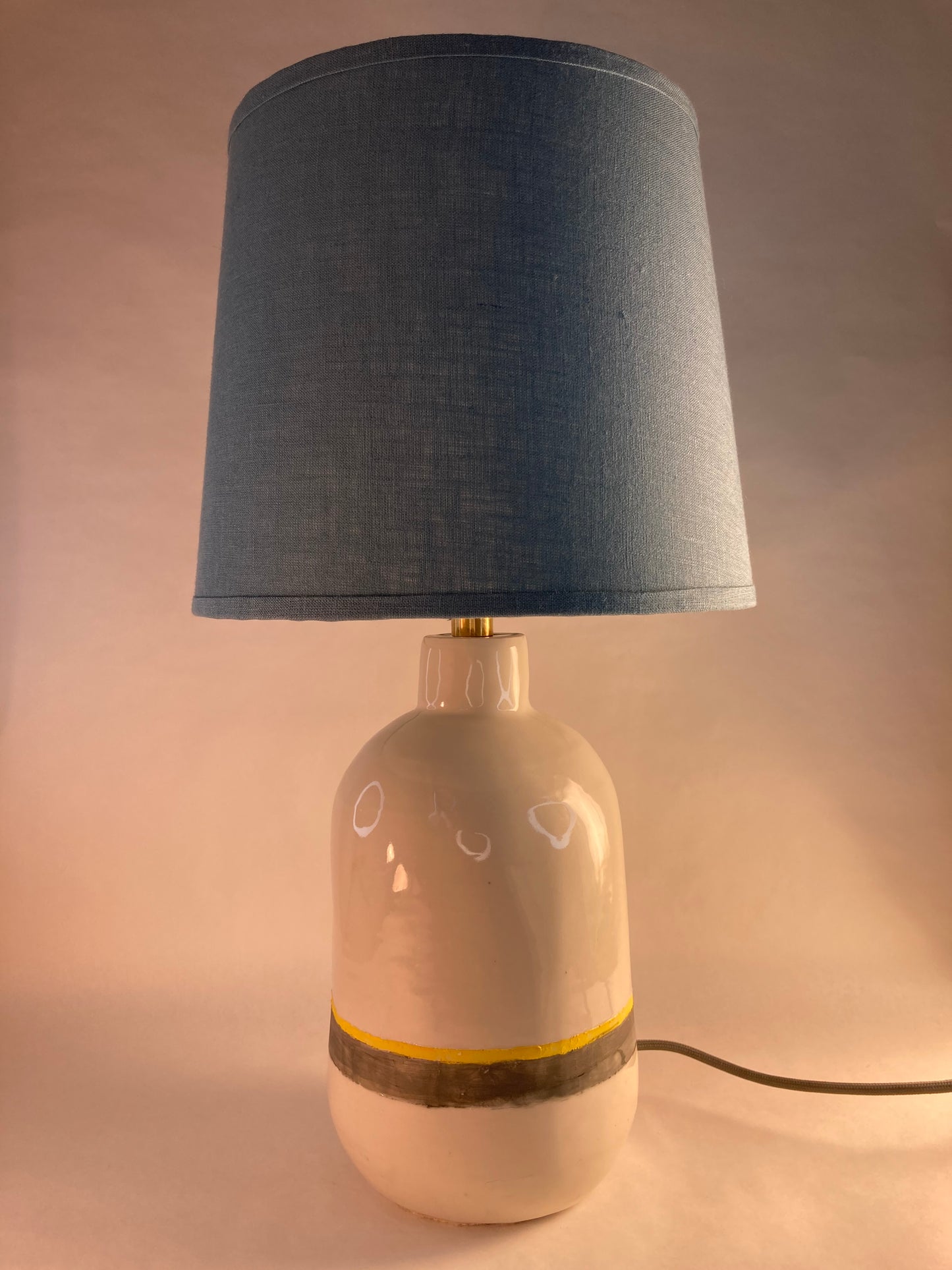 Lamp with Yellow and Grey
