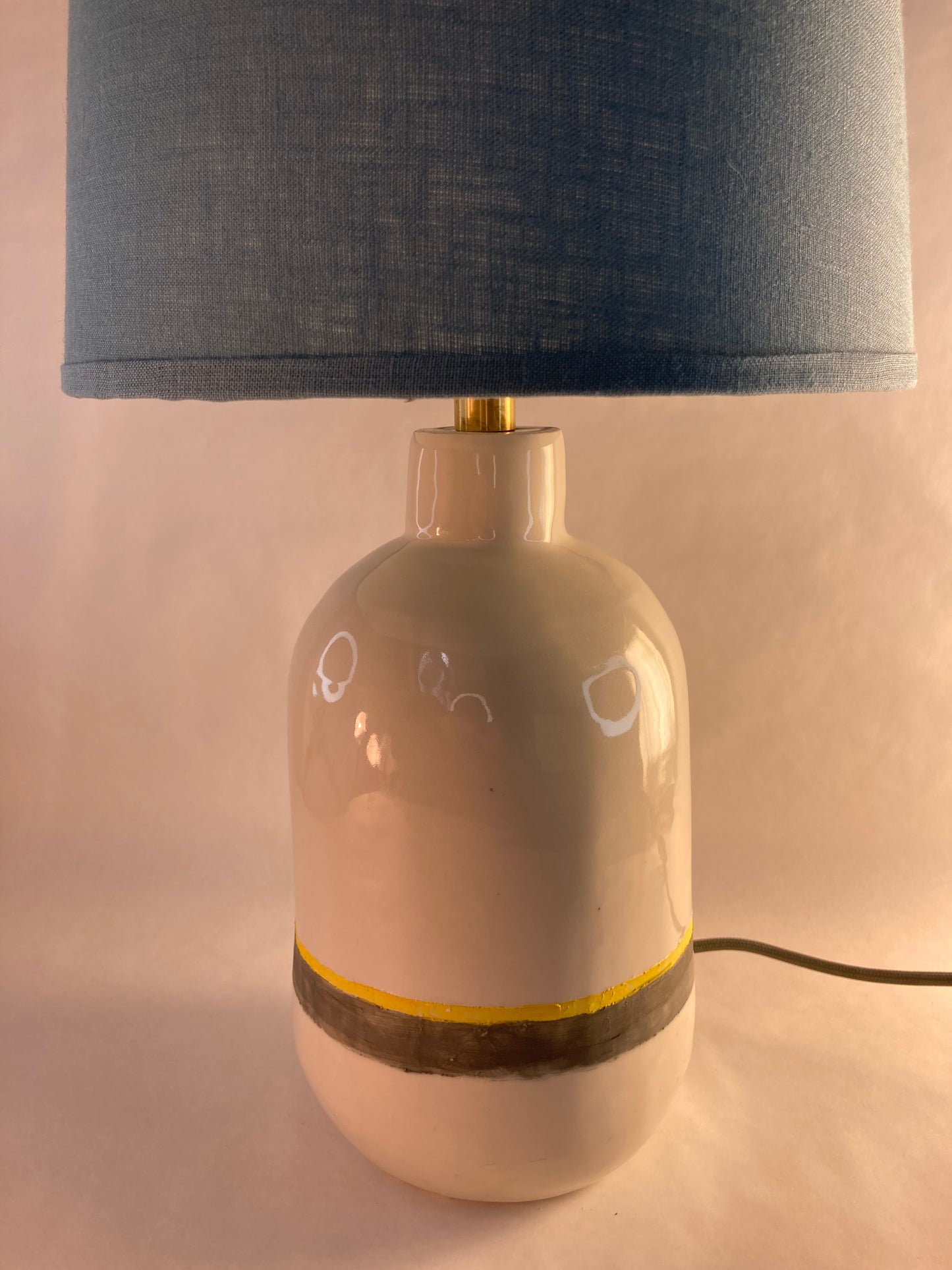 Lamp with Yellow and Grey