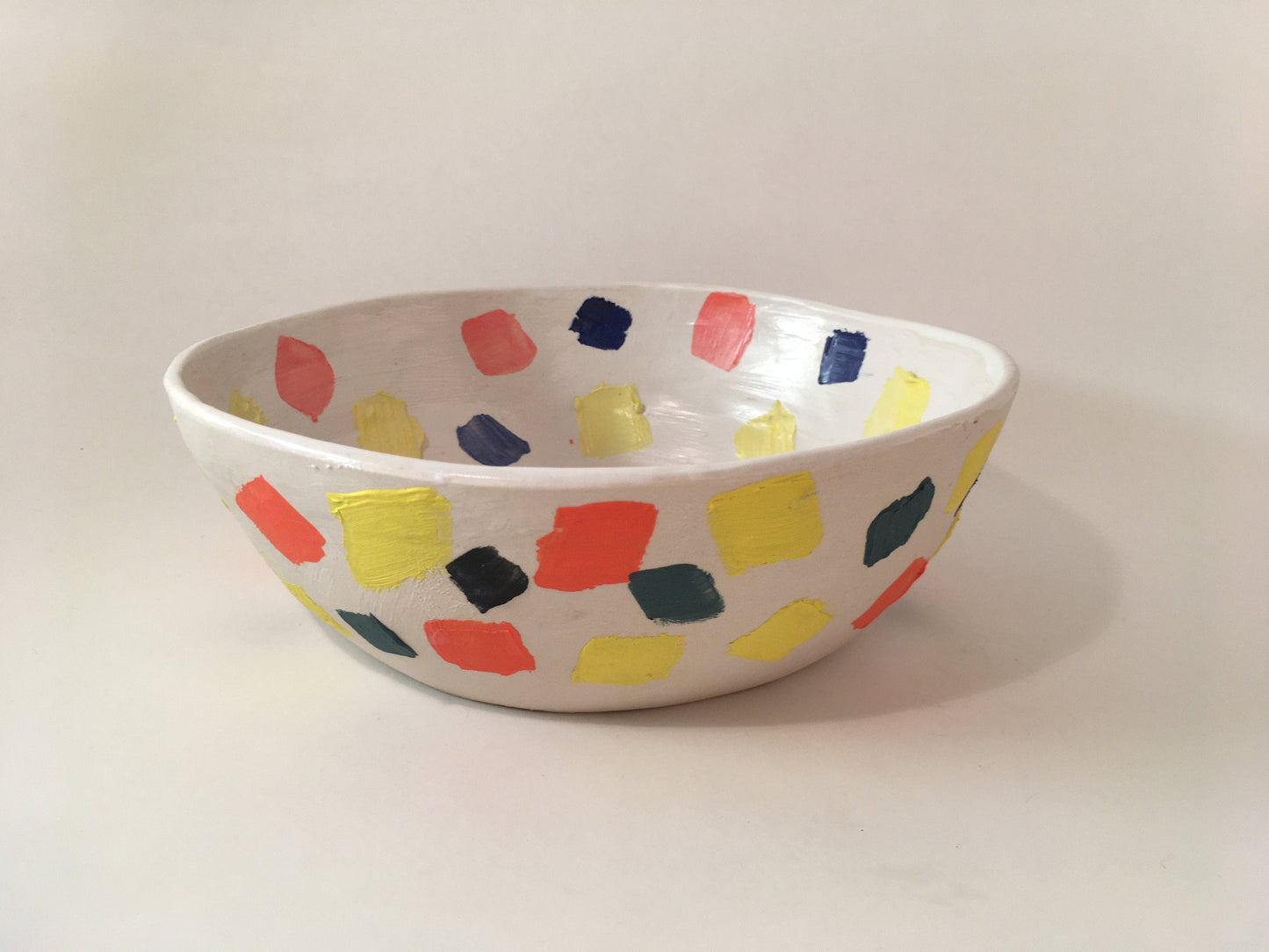 Bowl with Colored Marks