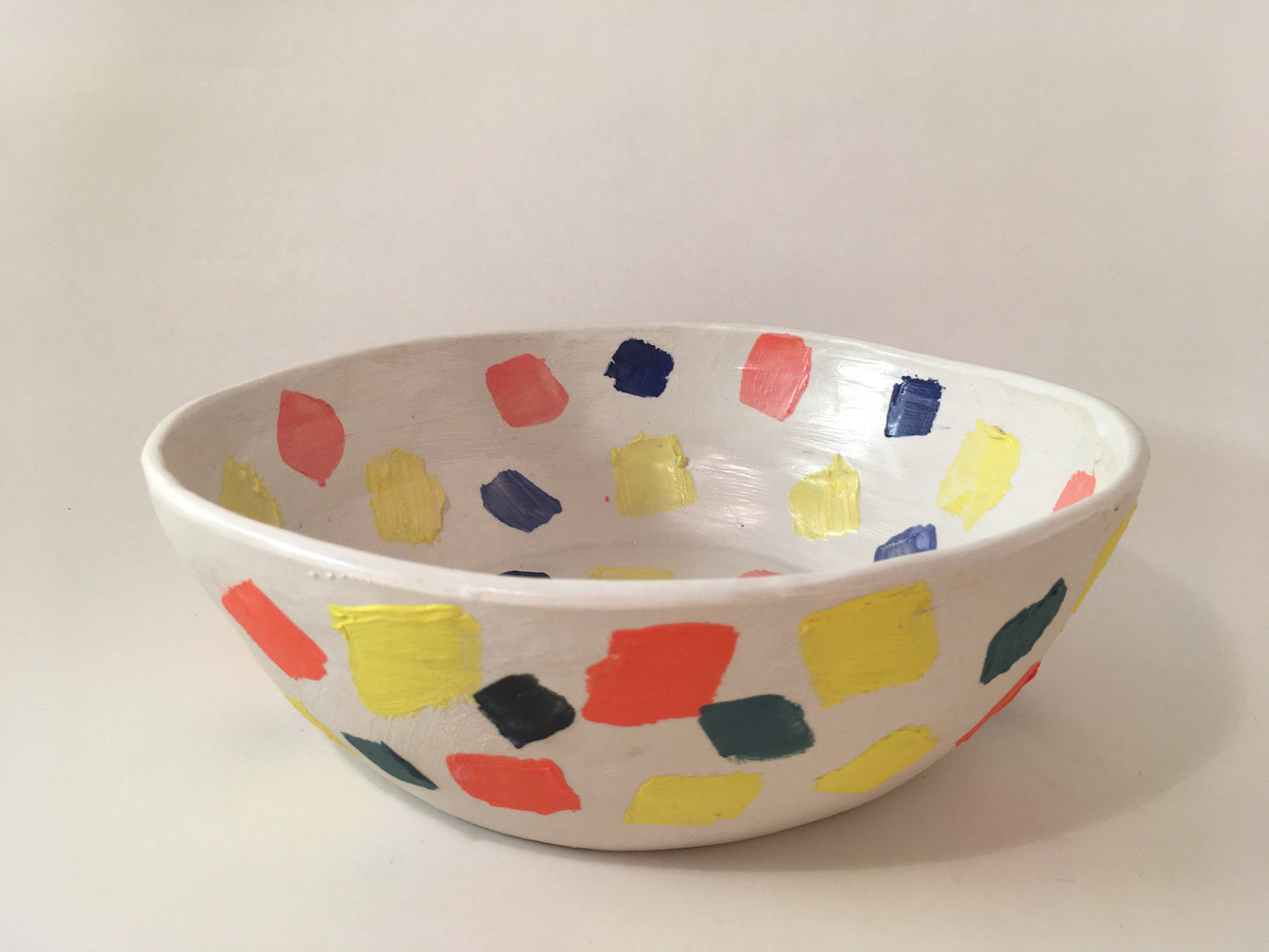 Bowl with Colored Marks