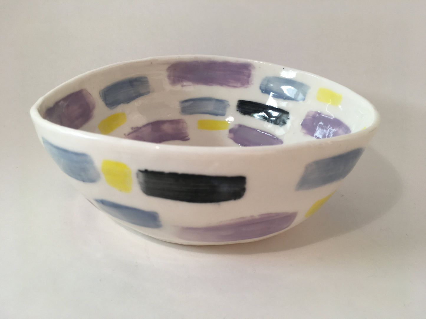 Porcelain Bowl with Colored Marks