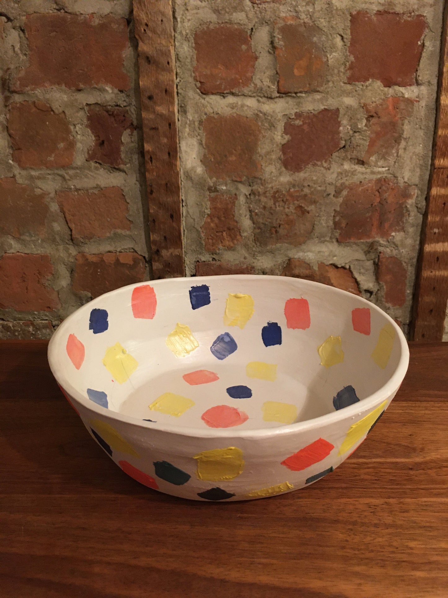 Bowl with Colored Marks