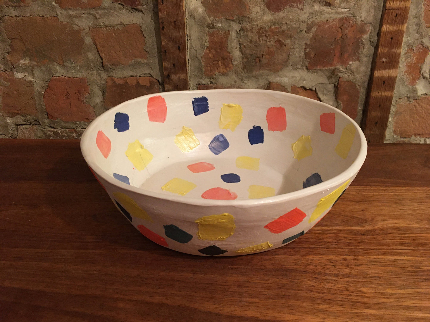 Bowl with Colored Marks