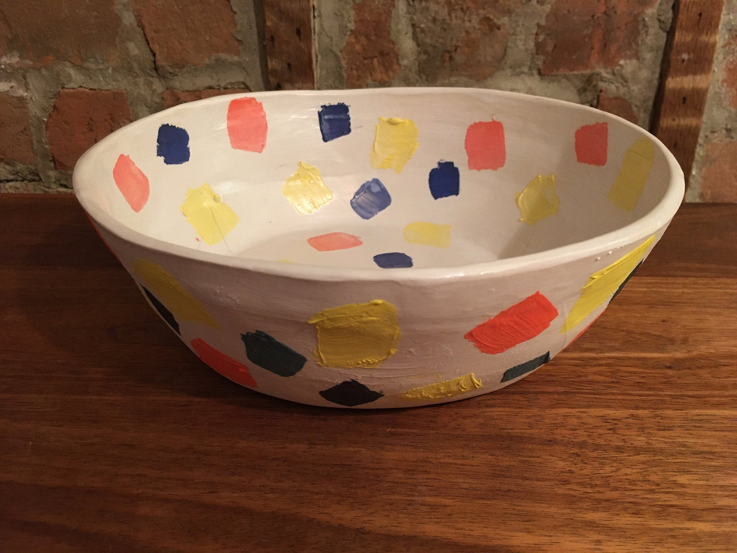 Bowl with Colored Marks