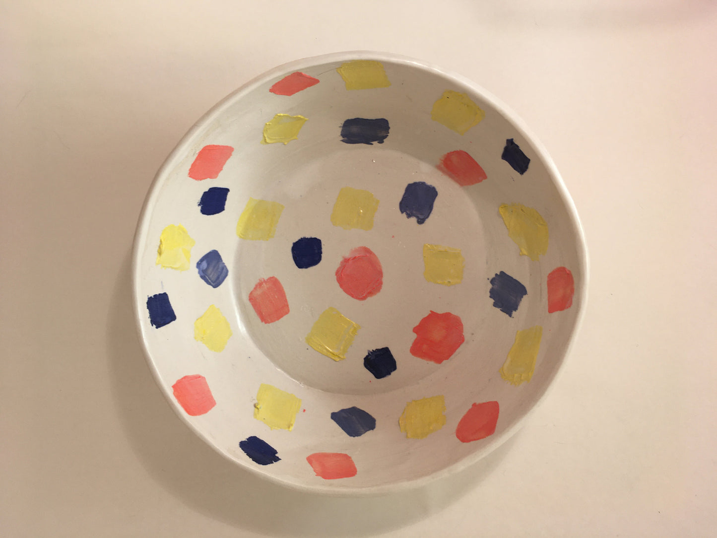 Bowl with Colored Marks