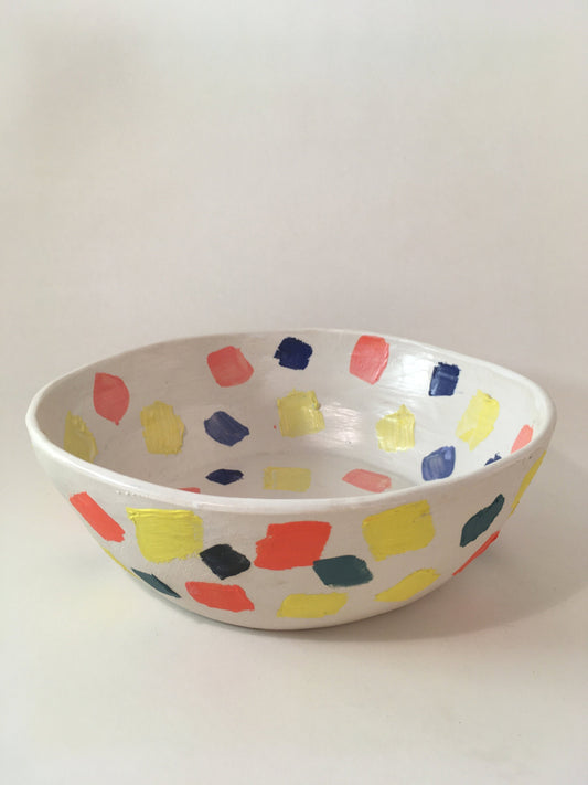 Bowl with Colored Marks