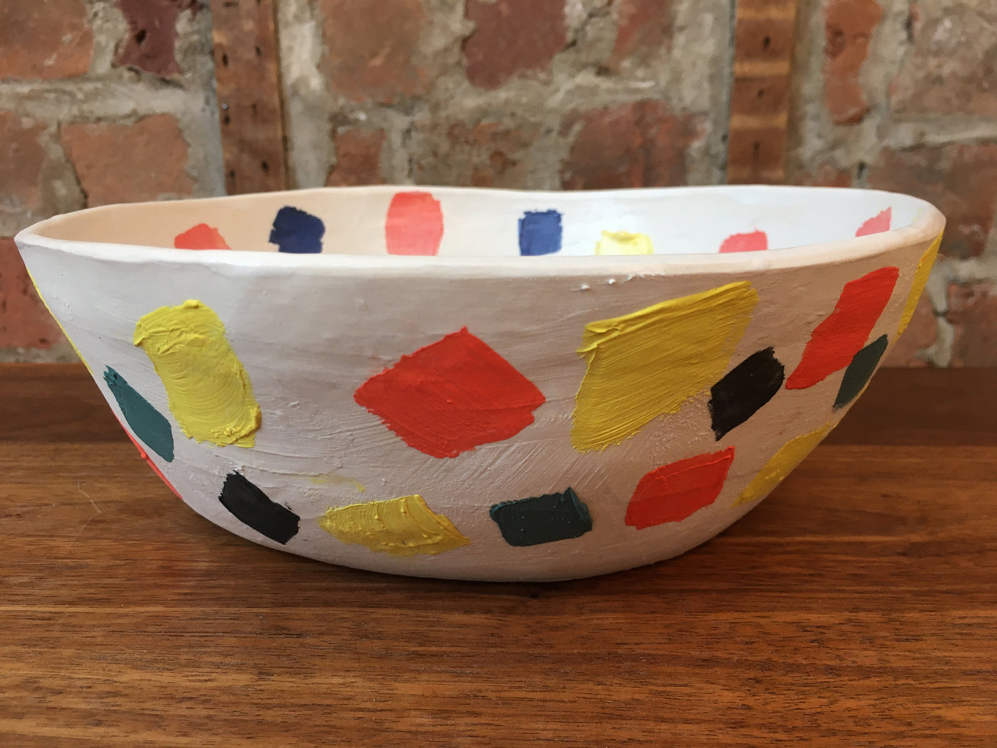 Bowl with Colored Marks