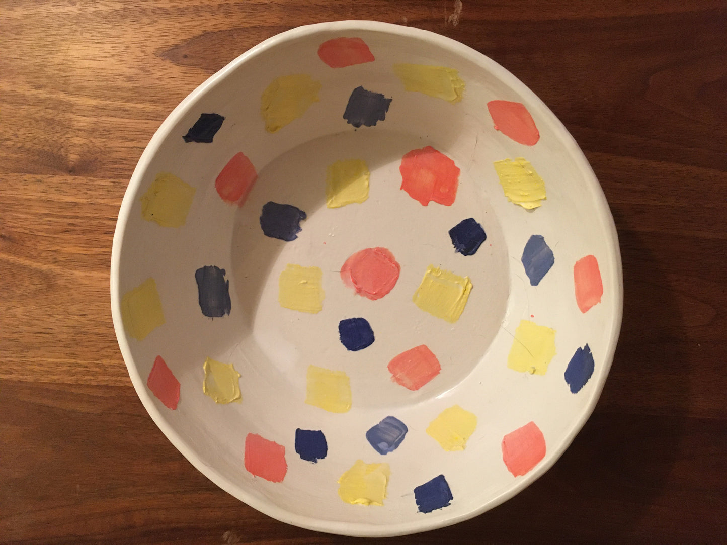 Bowl with Colored Marks